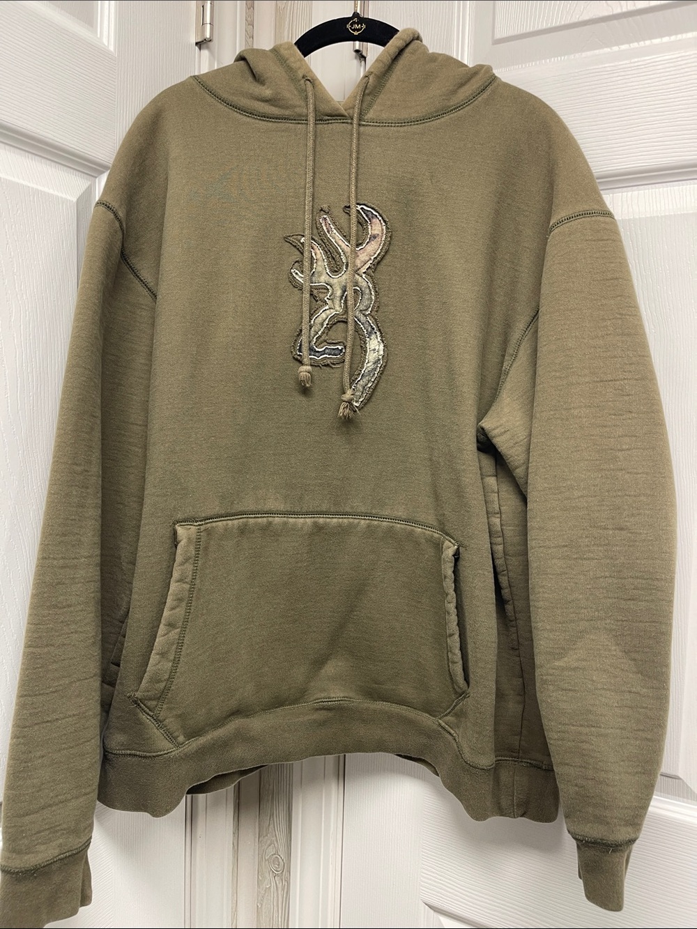 Browning Men’s Buckmark Logo Camo Hoodie Sweatshirt XL